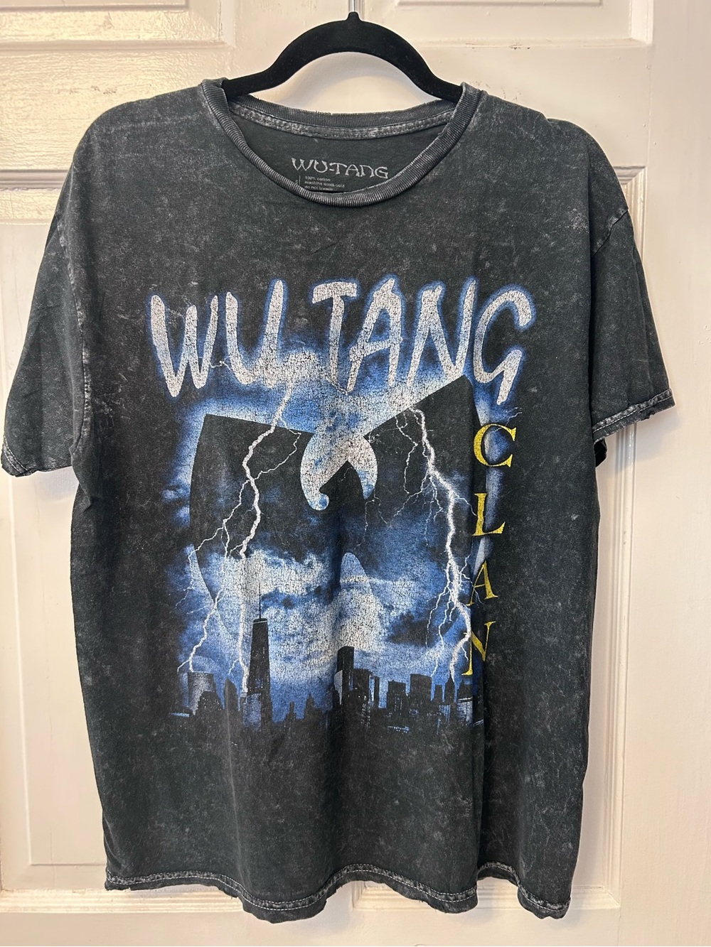 Wu Tang Clan Graphic T-Shirt Dark Grey Blue Women’s Size M